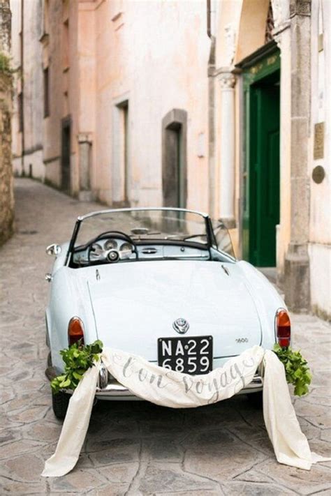 Decoración de coches para bodas. Anneli Marinovich | Coches de boda, Decoraciones de coches de boda, Boda italiana