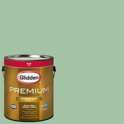 Glidden Premium 1 Gal Hdgg51d Army Fatigue Green Flat Latex Exterior
