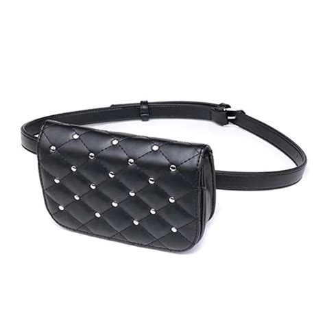 casual multifunction black belt bags 2018 new arrival women s purse pu leather shoulder bags