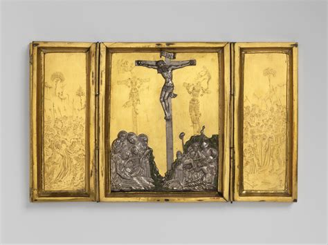Triptych With The Way To Calvary The Crucifixion And The Disrobing Of Jesus Netherlandish Or