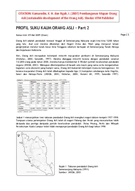 Kami berasal dari perak dan pahang dan mempunyai banyak loghat semai mengikut tempat masing2. (PDF) Suku Kaum Orang Asli di Malaysia - Part 2 | Khairul ...