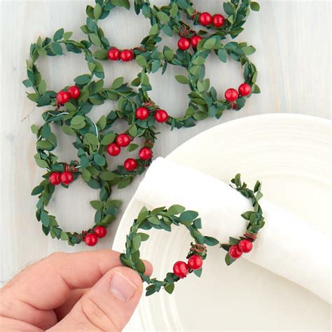 Miniature Artificial Holly Wreaths Christmas Miniatures Christmas
