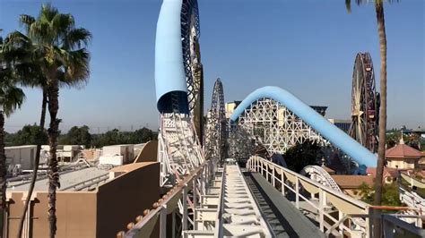 California Screamin Pov Roller Coaster Ride Paradise Pier Disney