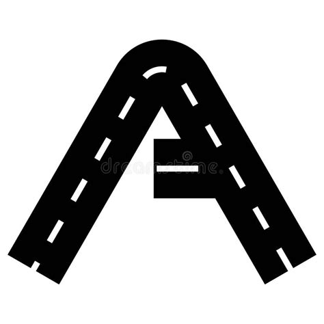 Road Theme Alphabet Letters Font Road Markings Vector Illustration