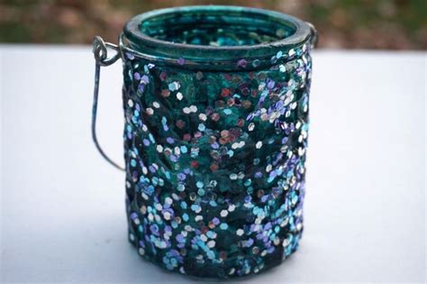 Glitter Teal Candleholder Pillar Candle Holder Hand Painted Etsy