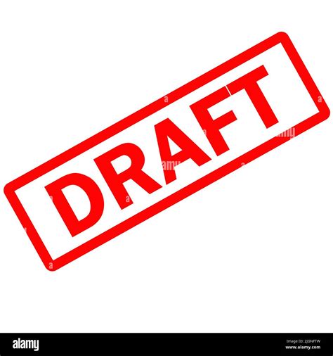 Draft Stamp Sign Draft Grunge Rubber Stamp On White Background Flat