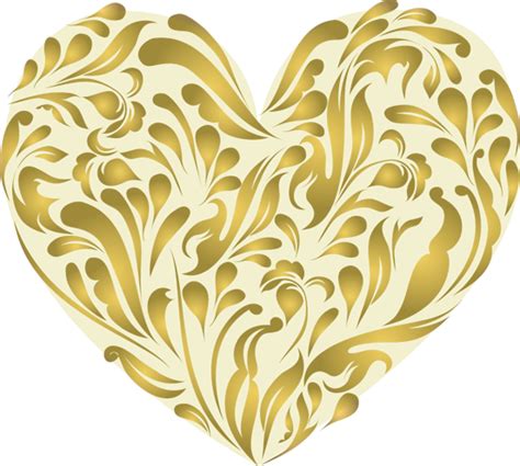 Free Gold Heart Transparent Background Download Free Gold Heart
