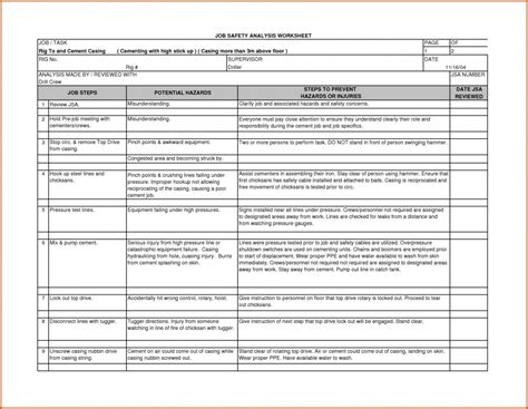 Printable Job Safety Analysis Examples Pdf Word Pages Examples Job