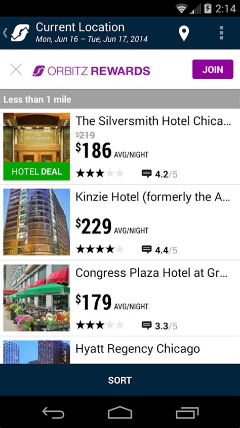 Orbitz Flights Hotels Cars Screenshot
