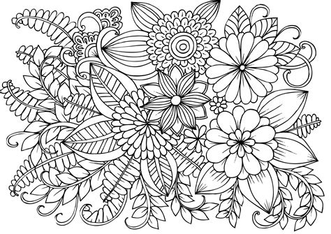 Printable Flower Coloring Pages For Adults