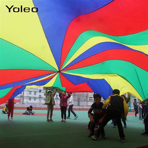 2m3m36m5m Rainbow Umbrella Parachute Toy Kids Sport Outdoor Games