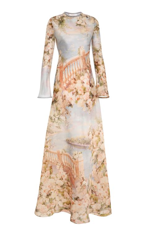 Zimmermann Women's Luminosity Silk Bias Slip Dress In Floral | ModeSens
