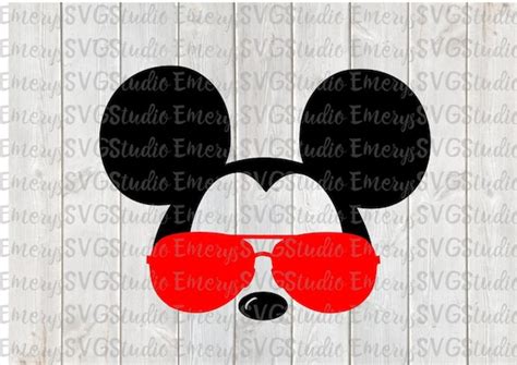 SVG DXF File For Mickey With Sunglasses Etsy