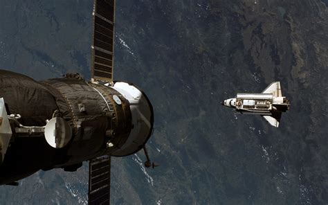 Photography Mir Space Station Mir Space Shuttle Atlantis Space Space Shuttle Space Station Nasa