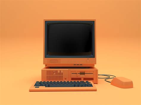 Premium Photo 3d Model Of Retro Computer