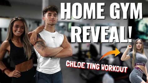 New Home Gym Reveal Trying Chloe Tings Workout Youtube