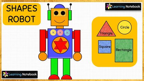 Robot From Geometric Shapes Maths Project With Shapes Shapes