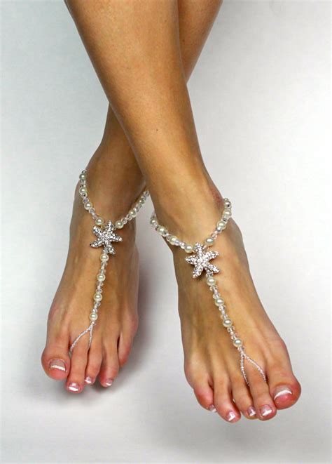 Starfish Barefoot Sandals Beach Wedding Sandals Foot