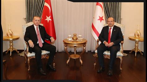 Cumhurbaşkanı Erdoğan KKTC Cumhurbaşkanı Tatar İle Bir Araya Geldi