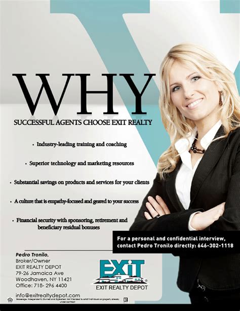 We believe that after reading this article, you perceive it as an additional opportunity to. Exit Realty Depot is recruiting new agents to join their ...