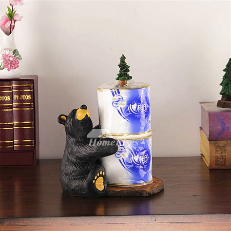 It is no surprise that bear toilet paper holders and bear toilet brushes are very popular. Unique Bear Toilet Paper Holder Stand Black Resin