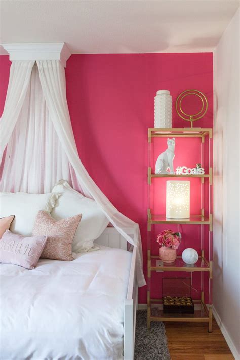 Pautips’ Glam Pink Bedroom Makeover Pink Bedroom Walls Hot Pink Bedrooms Bedroom Makeover