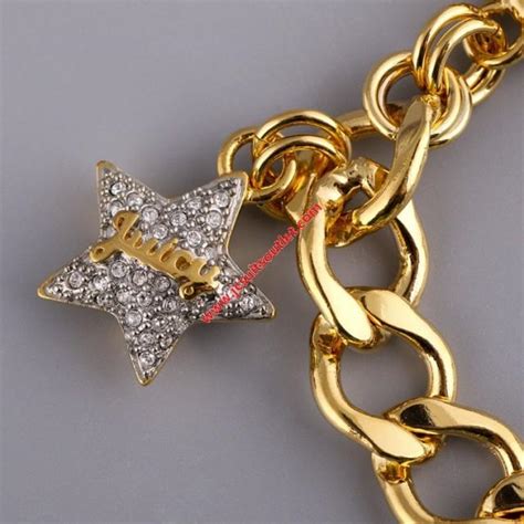 Juicy Couture Gold Tone Pave Star Charm Toggle Bracelet 2917224 Weddbook
