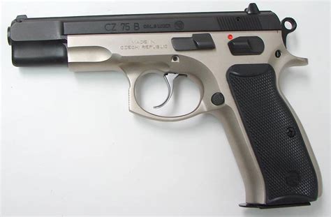 Cz 75b 9mm Luger Caliber Pistol All Steel Full Size Model With 2 Tone