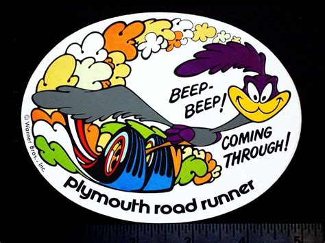 Plymouth Road Runner Original Vintage 1970s Racing Decalsticker