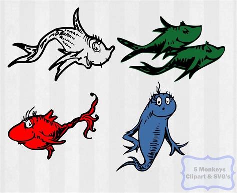 Simple Dr Seuss One Fish Two Fish Clip Art Top Dr Seuss One Fish Two