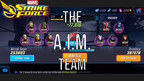 The Aim Team Showcase Marvel Strike Force Youtube