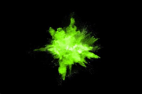 Green Powder Explosion On White Background Stock Image Image Of