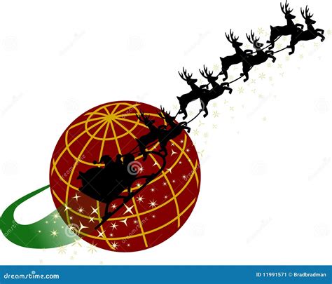 Santa Around The World Stock Image Image 11991571