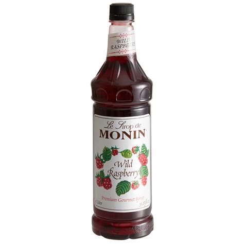Monin 1 Liter Premium Wild Raspberry Flavoring Syrup