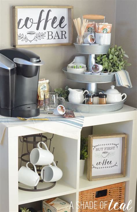 You'll actually look forward to being in your kitchen's bar area, and it will make that first pot of coffee a lot more enjoyable. 10 of the Best Coffee Bars - ELIZABETH JOAN DESIGNS