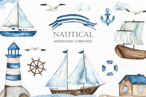 Nautical Watercolor Collection 1160576