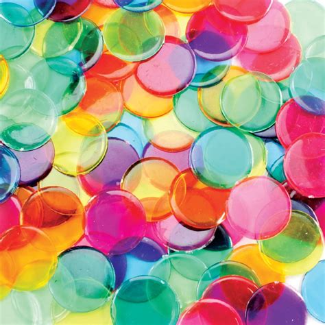 Coloured Discs Transparent Pack Of 100 Mosaics Cleverpatch
