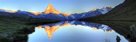 Brown And Blue Mountains Matterhorn Multiple Display Landscape