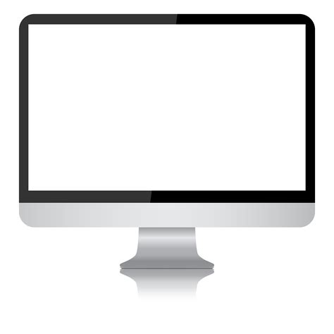 Front View Of Modern Computer Monitor 964171 Vector Art At Vecteezy
