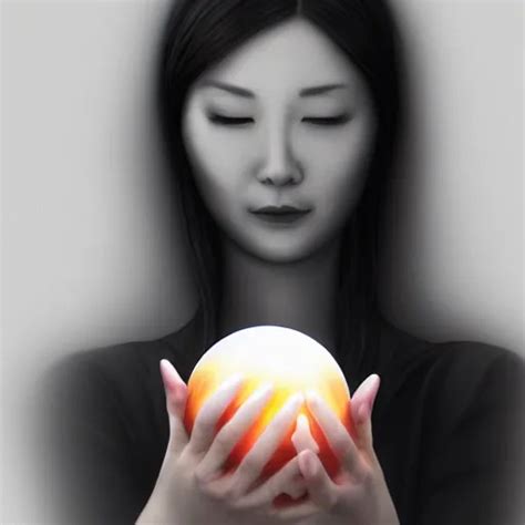 A Woman Holding An Orb Cover By Artgerm Photo Stable Diffusion