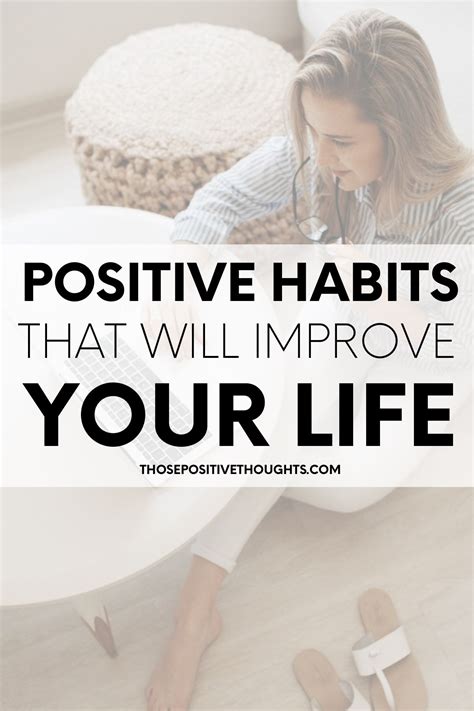 Positive Habits That Will Improve Your Life | Positive habits, Habits