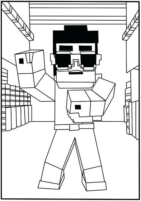 The warrior and the unicorn,minecraft. printable minecraft coloring pages collection of free ...