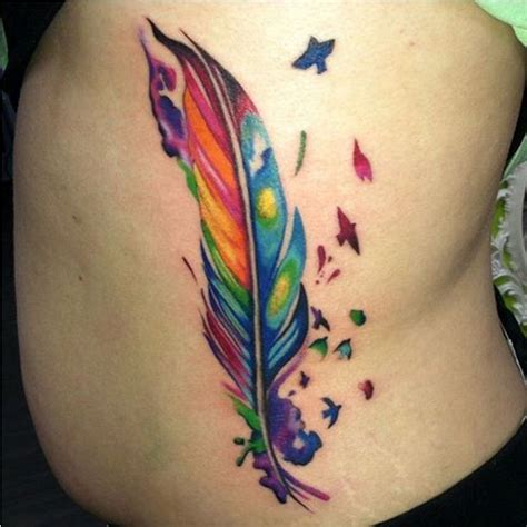45 Rainbow Tattoos Feather Tattoos Rainbow Tattoos Feather Tattoo