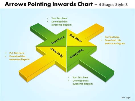 Arrows Pointing Inwards Chart 4 8 Powerpoint Presentation Templates