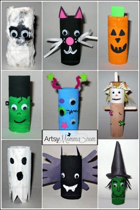 16 Toilet Paper Tube Halloween Characters 24 Easy Halloween Crafts