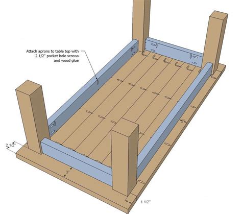 Ana White Build A Updated Tryde Coffee Table Pocket Holes Free