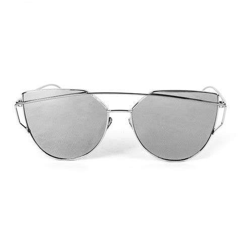 West Coast Silver Mirror Sunglasses 24 Liked On Polyvore Featuring