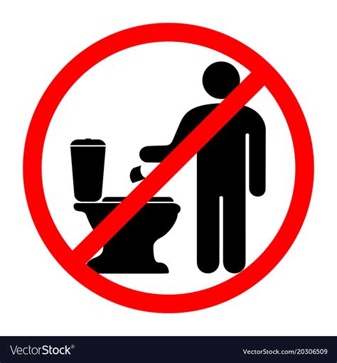 Prohibits Throwing Paper In The Toilet Royalty Free Vector