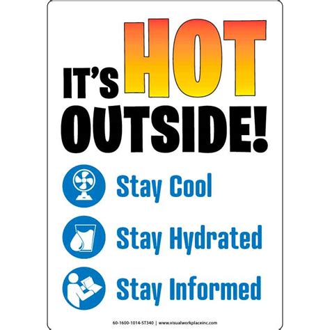Its Hot Outside Stay Cool Hydrated Informed Visual Workplace Inc