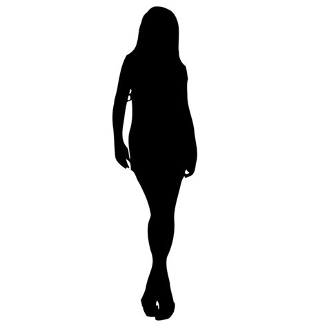 Silhouette Girl Standing Vector Transparent Png Png Mart